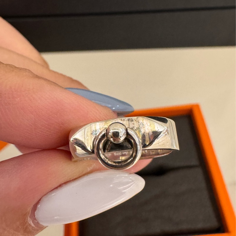 Hermes 銀CDC925銀戒指💍-3