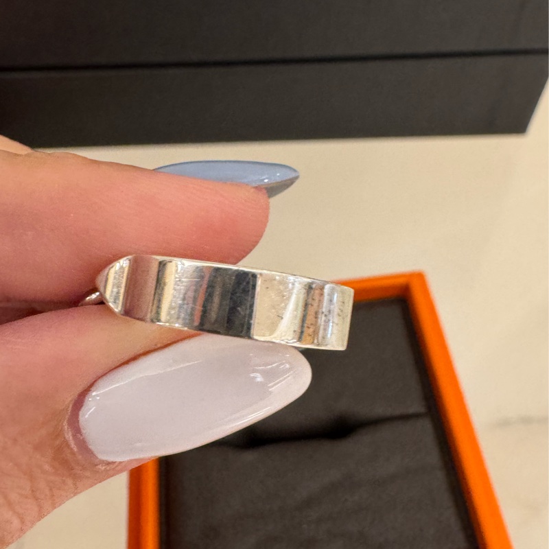 Hermes 銀CDC925銀戒指💍-4
