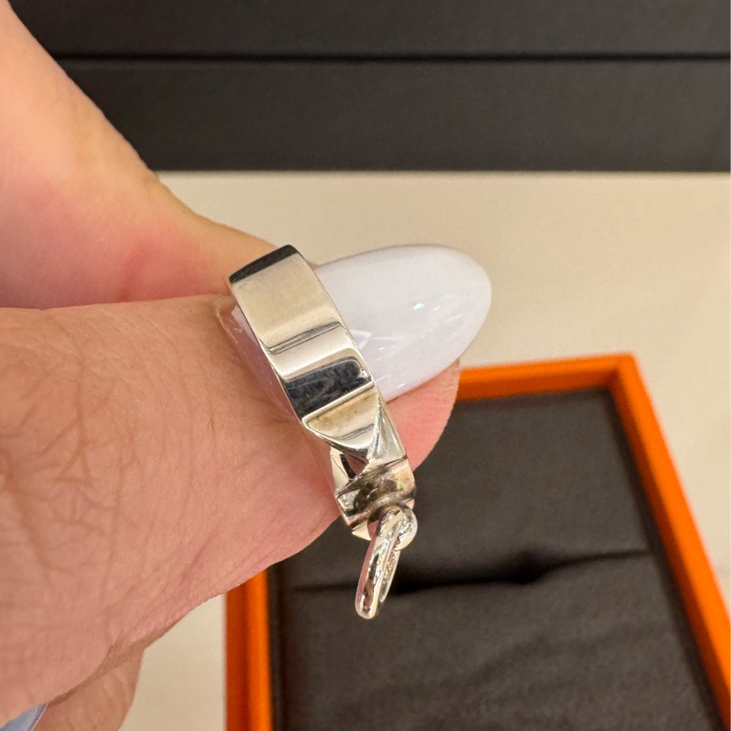 Hermes 銀CDC925銀戒指💍-6