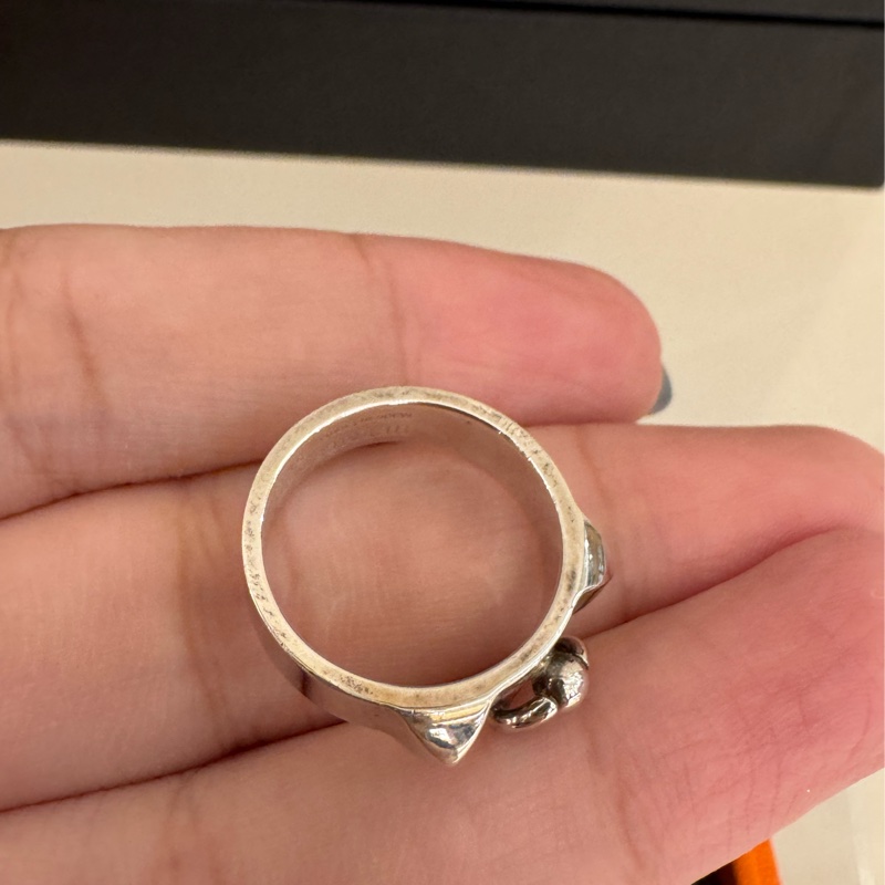 Hermes 銀CDC925銀戒指💍-7