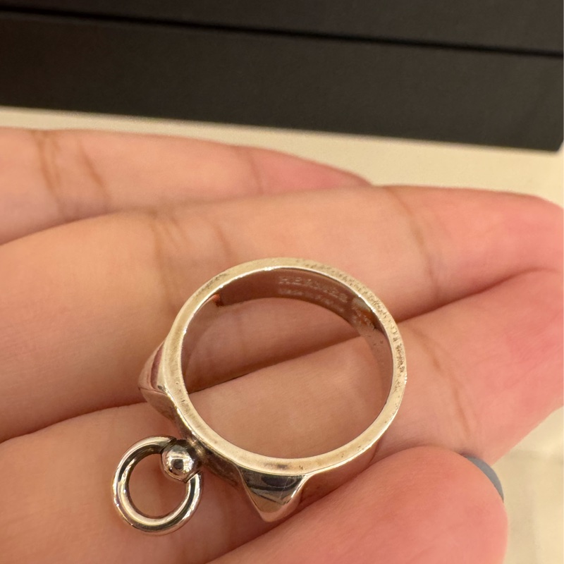 Hermes 銀CDC925銀戒指💍-8