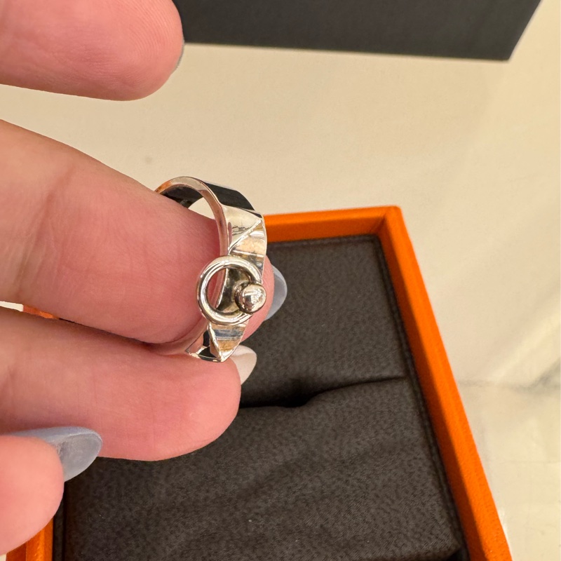 Hermes 銀CDC925銀戒指💍-10
