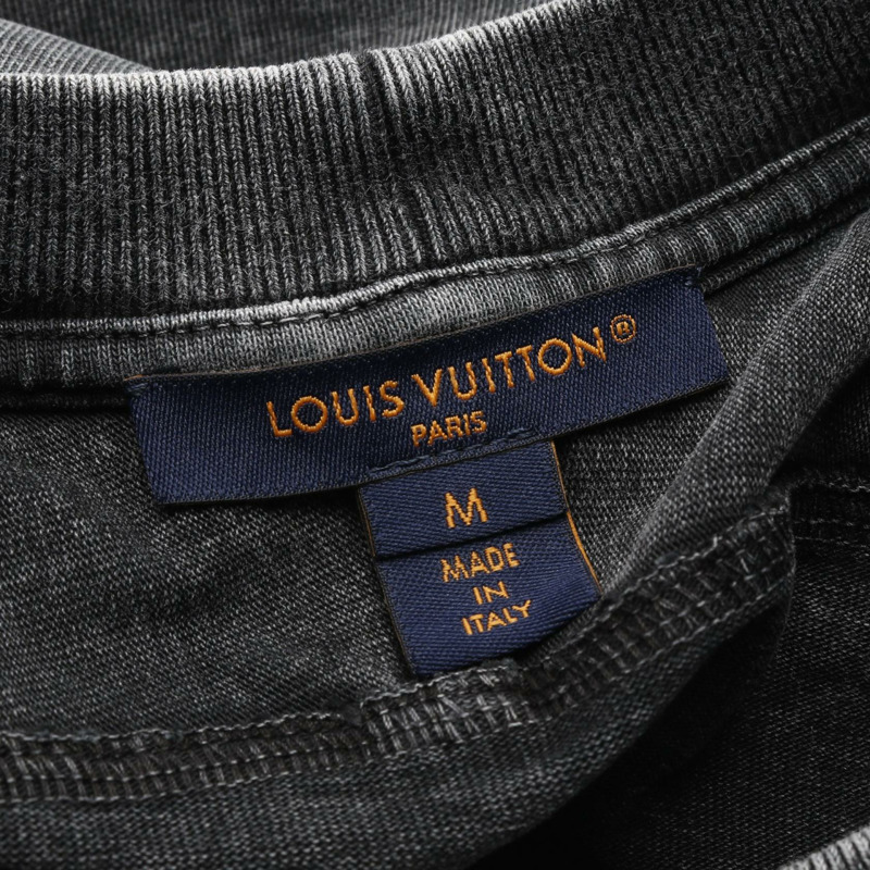 LOUIS VUITTON Vintage Effect T卹短袖棉質灰色二手女款#M-2