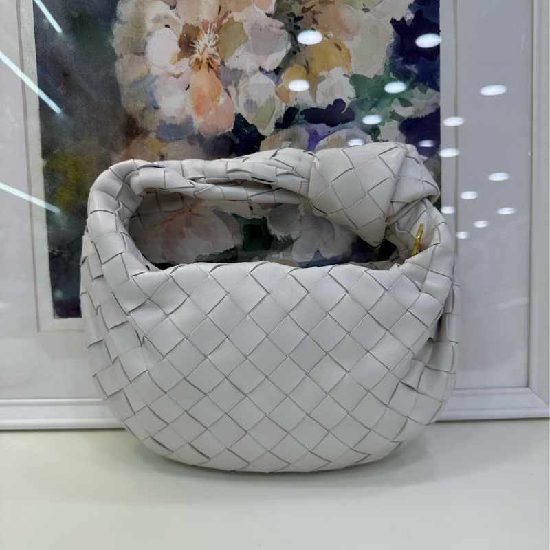 BV葆蝶家 Jodie mini白色編織餃子包手提包 羊皮 尺寸:23*28*8-1