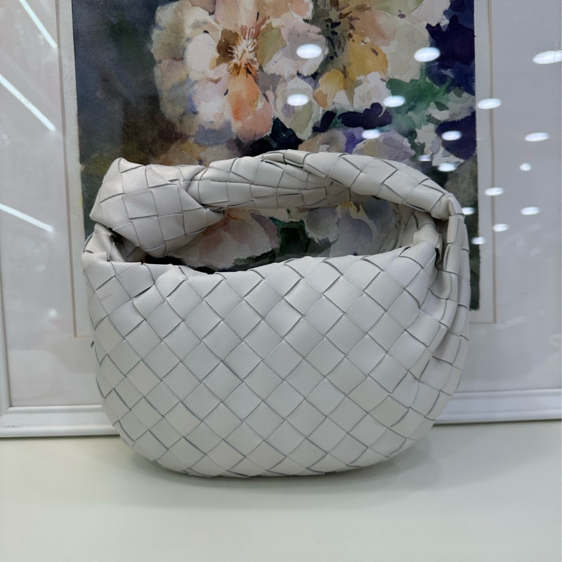 BV葆蝶家 Jodie mini白色編織餃子包手提包 羊皮 尺寸:23*28*8-2