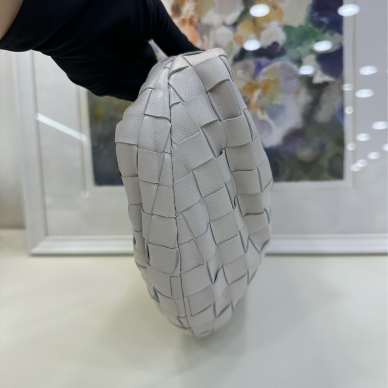 BV葆蝶家 Jodie mini白色編織餃子包手提包 羊皮 尺寸:23*28*8-3