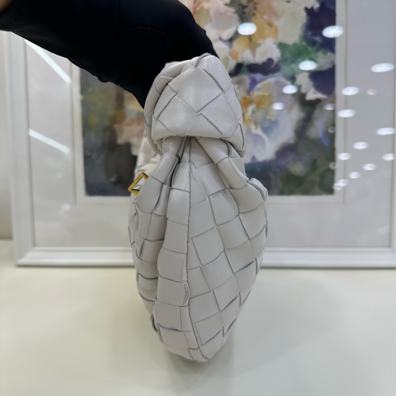 BV葆蝶家 Jodie mini白色編織餃子包手提包 羊皮 尺寸:23*28*8-4