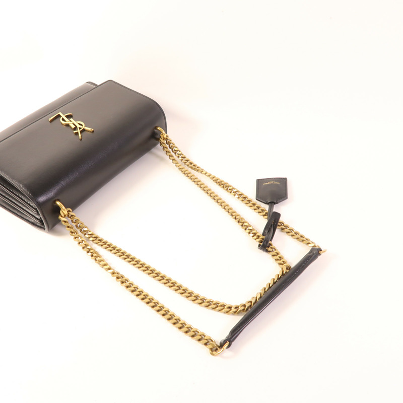 SAINT LAURENT 牛皮皮革Sunset Medium金扣鏈帶肩背袋-6