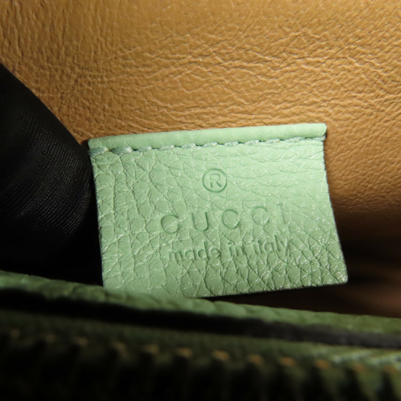 GUCCI 牛皮皮革Shoulder Bag銀扣手挽肩背兩用袋-5