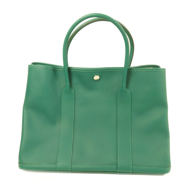 HERMES Epsom皮革Garden Party PM銀扣手挽袋Cactus-1