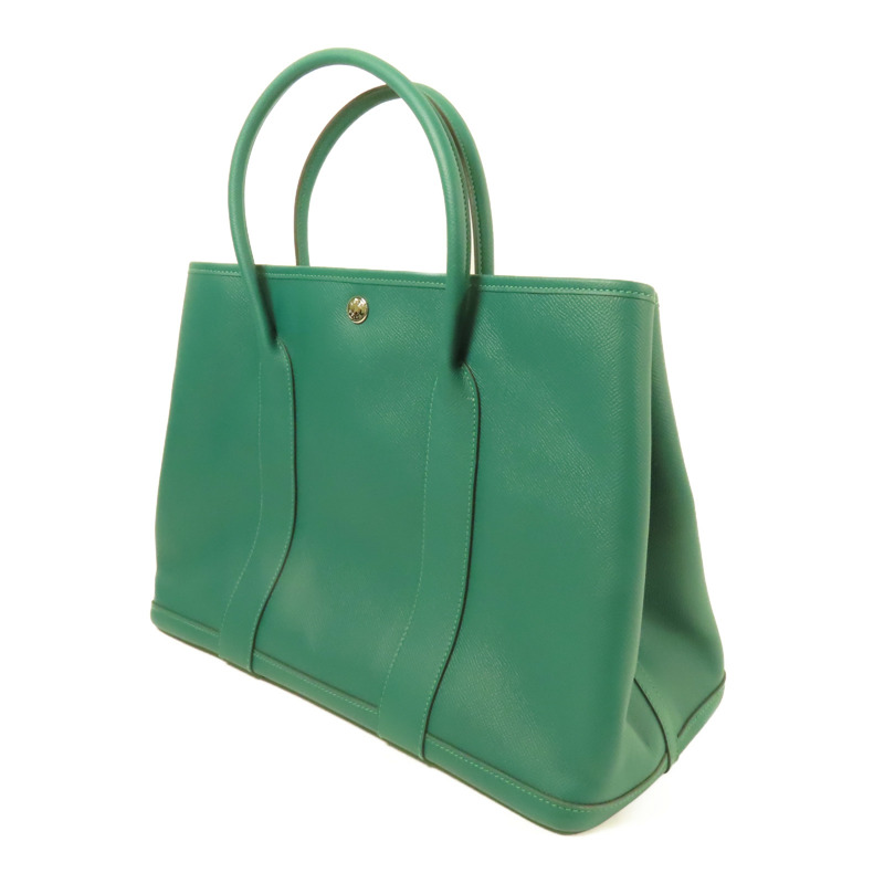 HERMES Epsom皮革Garden Party PM銀扣手挽袋Cactus-2