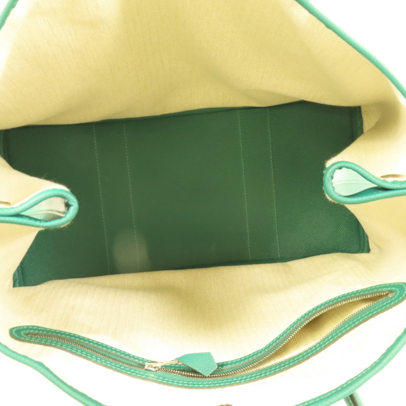 HERMES Epsom皮革Garden Party PM銀扣手挽袋Cactus-4