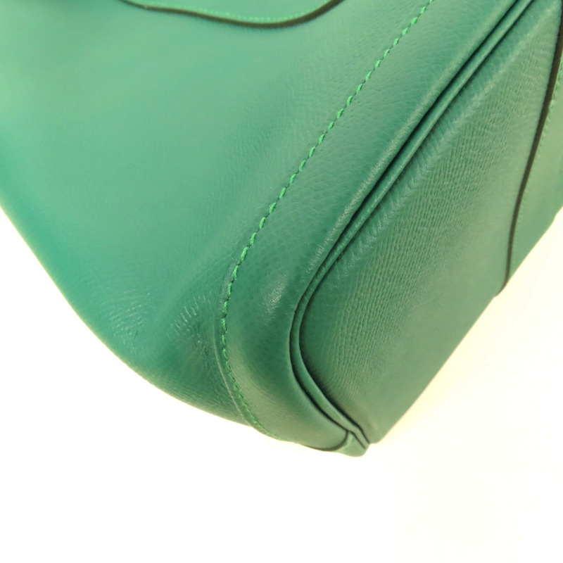 HERMES Epsom皮革Garden Party PM銀扣手挽袋Cactus-11