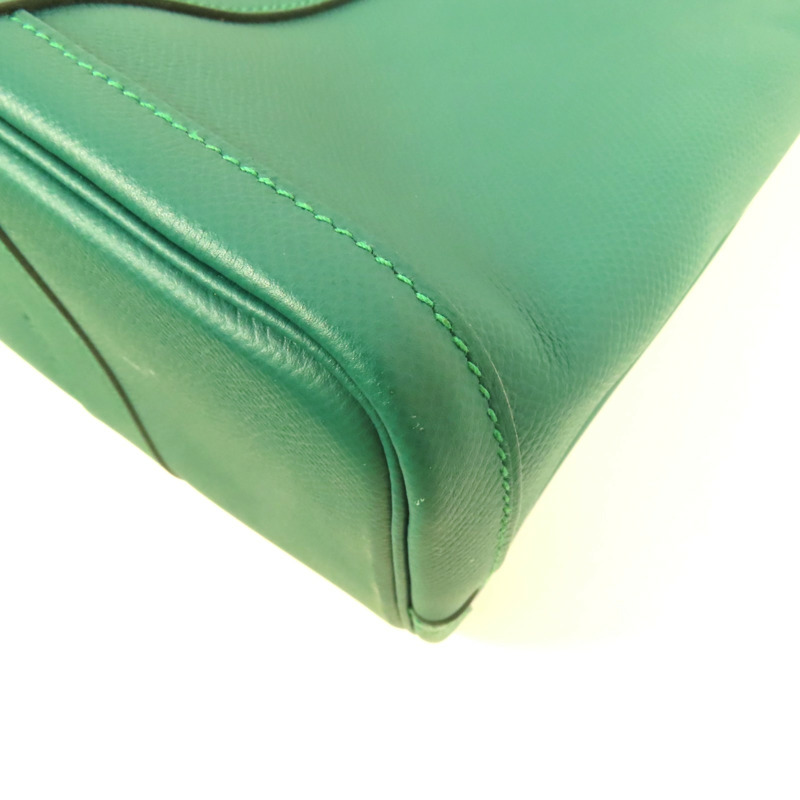 HERMES Epsom皮革Garden Party PM銀扣手挽袋Cactus-12