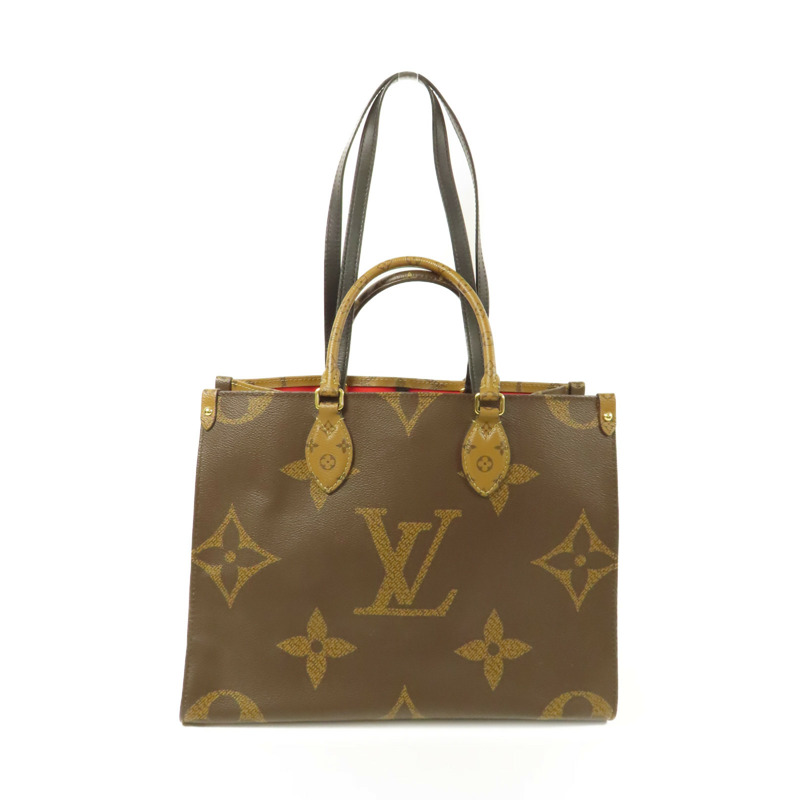 LOUIS VUITTON Monogram Giant On The Go MM金扣手挽肩背兩用袋-0
