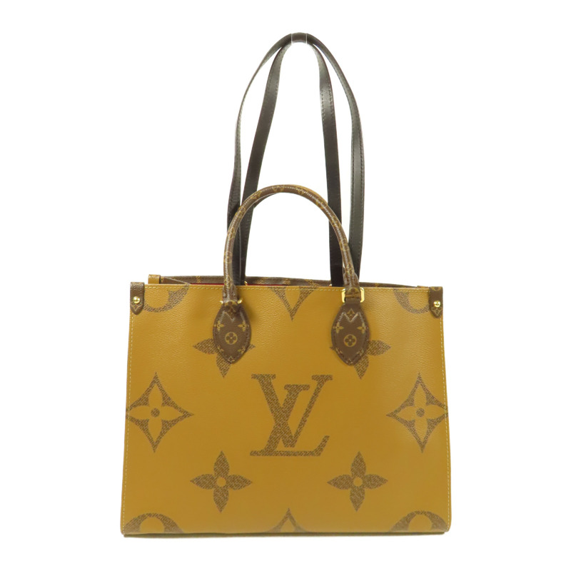 LOUIS VUITTON Monogram Giant On The Go MM金扣手挽肩背兩用袋-1