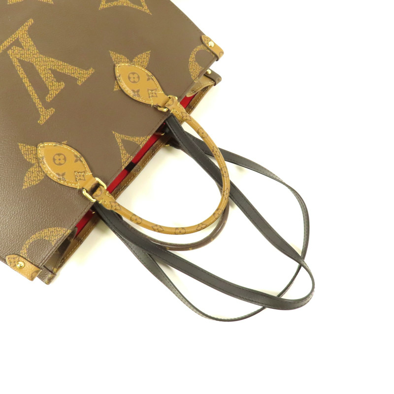 LOUIS VUITTON Monogram Giant On The Go MM金扣手挽肩背兩用袋-8