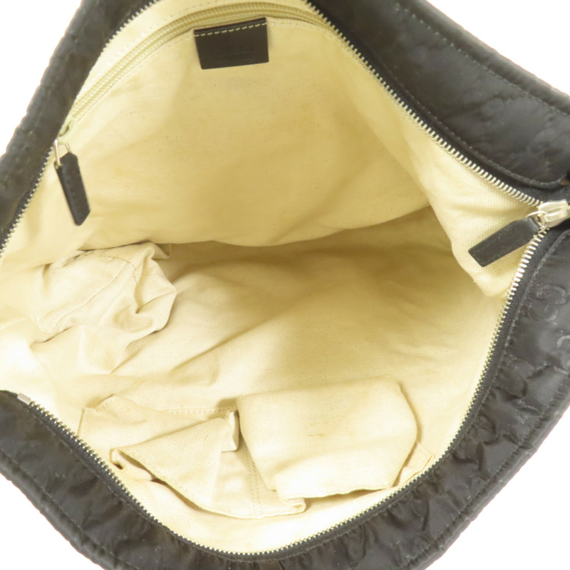 GUCCI 尼龍Shoulder Bag銀扣肩背袋-4