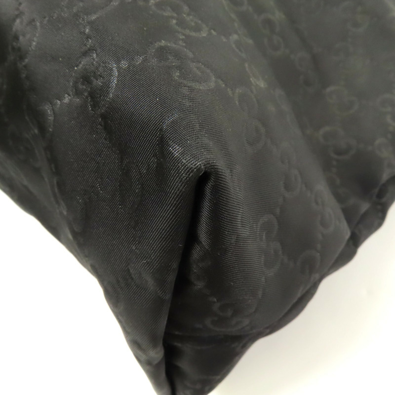 GUCCI 尼龍Shoulder Bag銀扣肩背袋-10