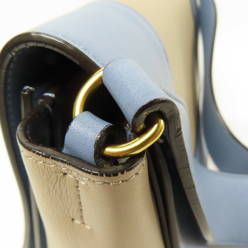 CELINE 牛皮皮革Frame Bag金扣肩背袋-9