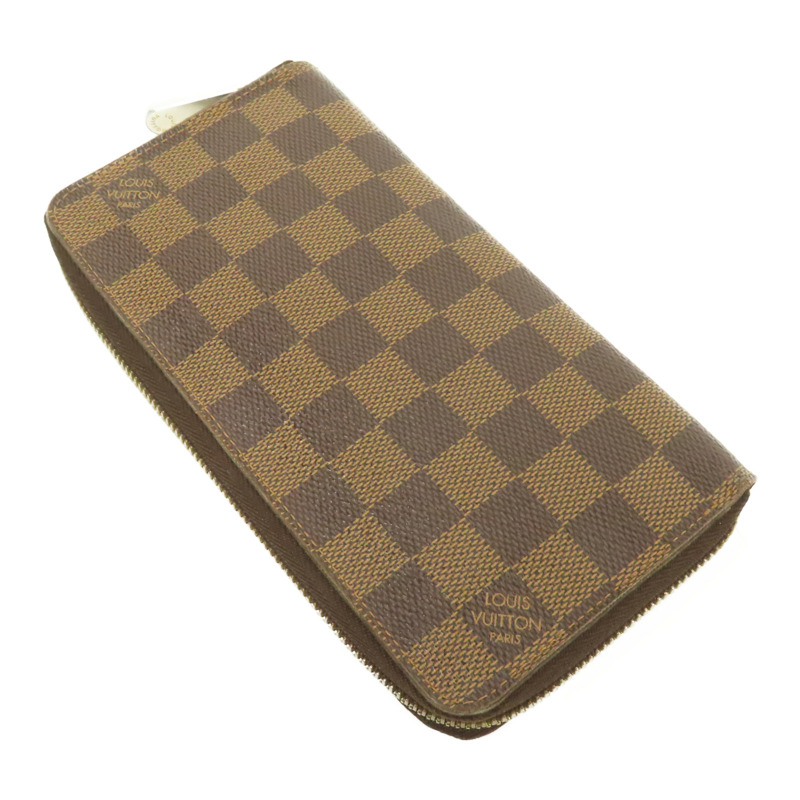 LOUIS VUITTON Damier Zippy Wallet金扣長錢包-4
