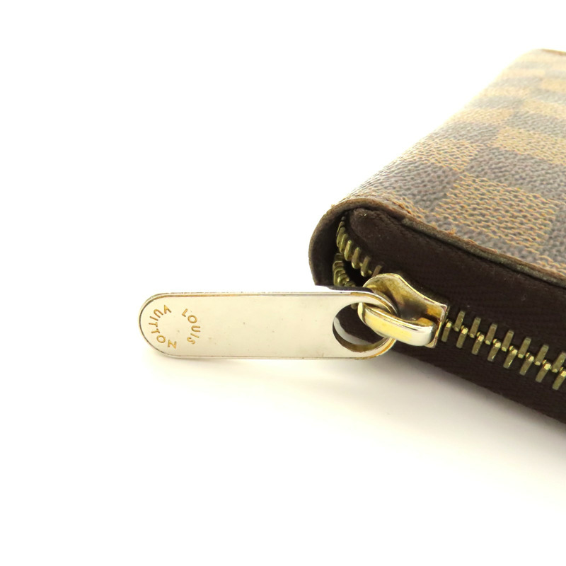 LOUIS VUITTON Damier Zippy Wallet金扣長錢包-9
