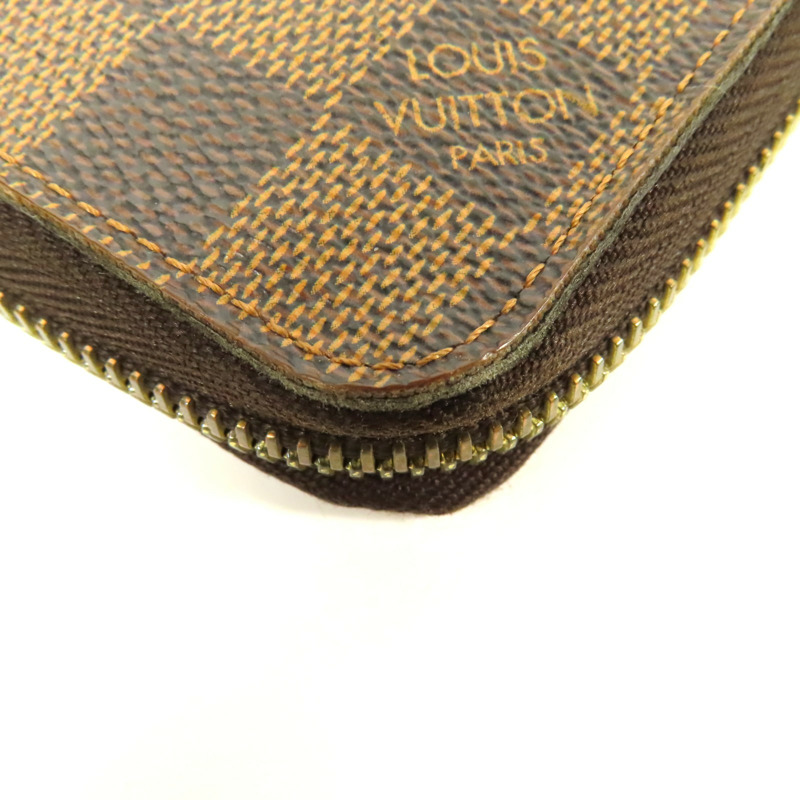 LOUIS VUITTON Damier Zippy Wallet金扣長錢包-11
