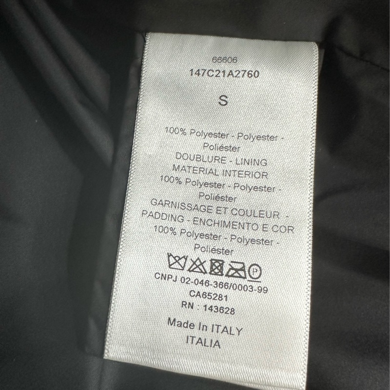 Dior 羽絨棉衣 深藍色暗紋S碼 上身無敵好看-3