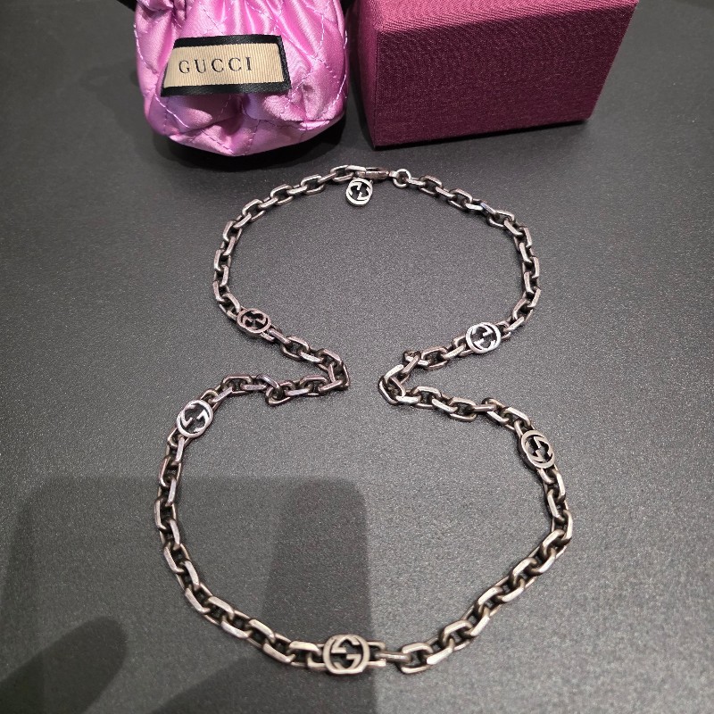 GUCCI 雙G項鍊-0