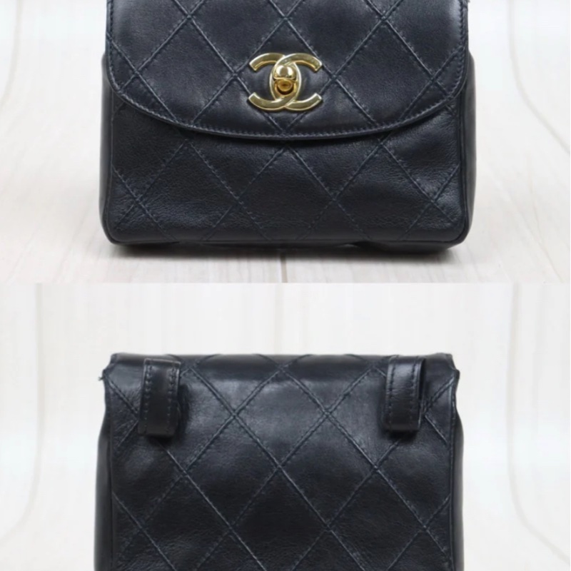 「JL精品代購」 Chanel 香奈兒 黑金腰包-2