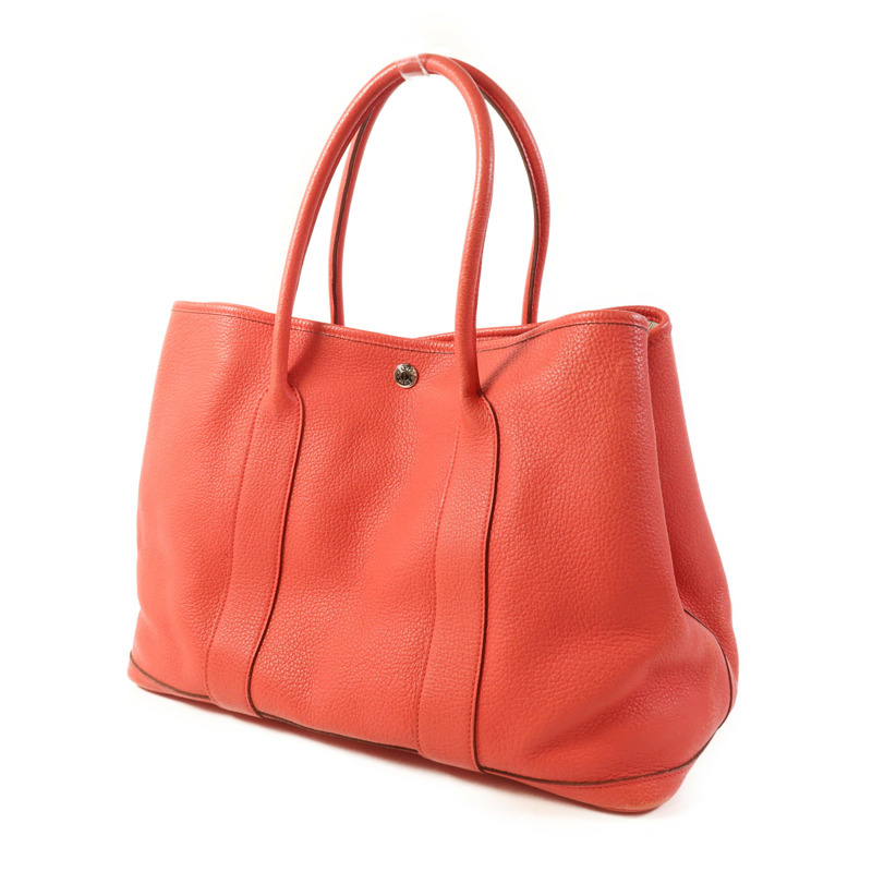 HERMES Negonda皮革Garden Party PM銀扣手挽袋Bougainvillier-2