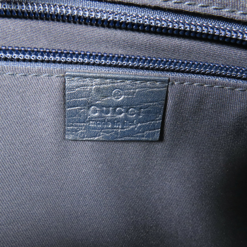 GUCCI 塗層帆布Boston Bag銀扣手挽袋-6