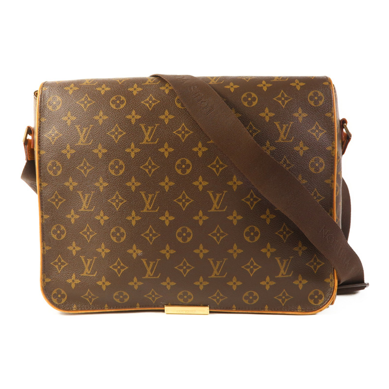 LOUIS VUITTON Monogram Abbesses金扣肩背袋棕色-0