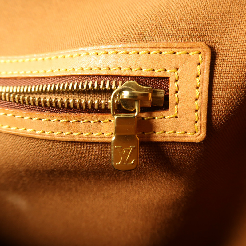 LOUIS VUITTON Monogram Abbesses金扣肩背袋棕色-8