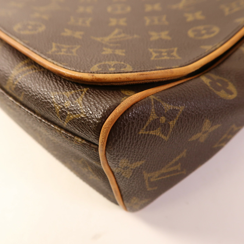 LOUIS VUITTON Monogram Abbesses金扣肩背袋棕色-10