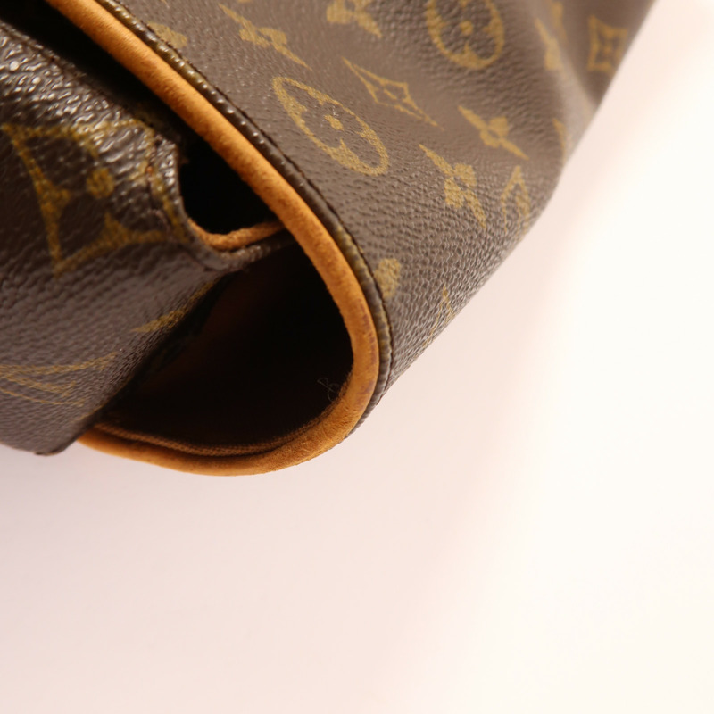 LOUIS VUITTON Monogram Abbesses金扣肩背袋棕色-18
