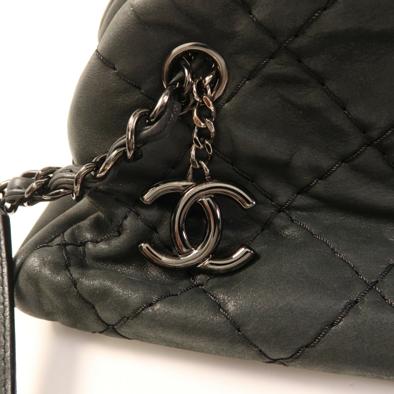 CHANEL 牛皮皮革Shoulder Bag鏈帶肩背袋-8