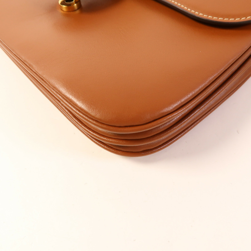 CELINE 牛皮皮革Shoulder Bag金扣肩背袋-10