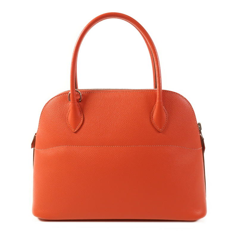 HERMES Epsom皮革Bolide 27銀扣手挽肩背兩用袋T5 Rose Jaipur-1