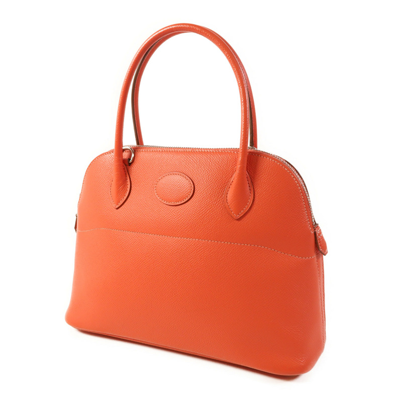 HERMES Epsom皮革Bolide 27銀扣手挽肩背兩用袋T5 Rose Jaipur-2