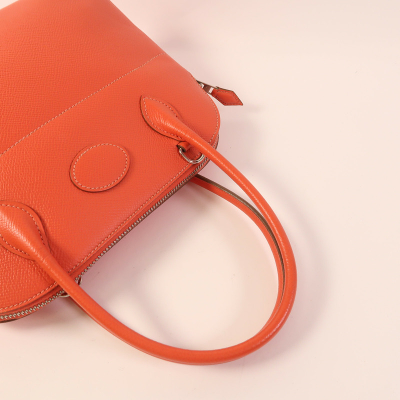 HERMES Epsom皮革Bolide 27銀扣手挽肩背兩用袋T5 Rose Jaipur-5