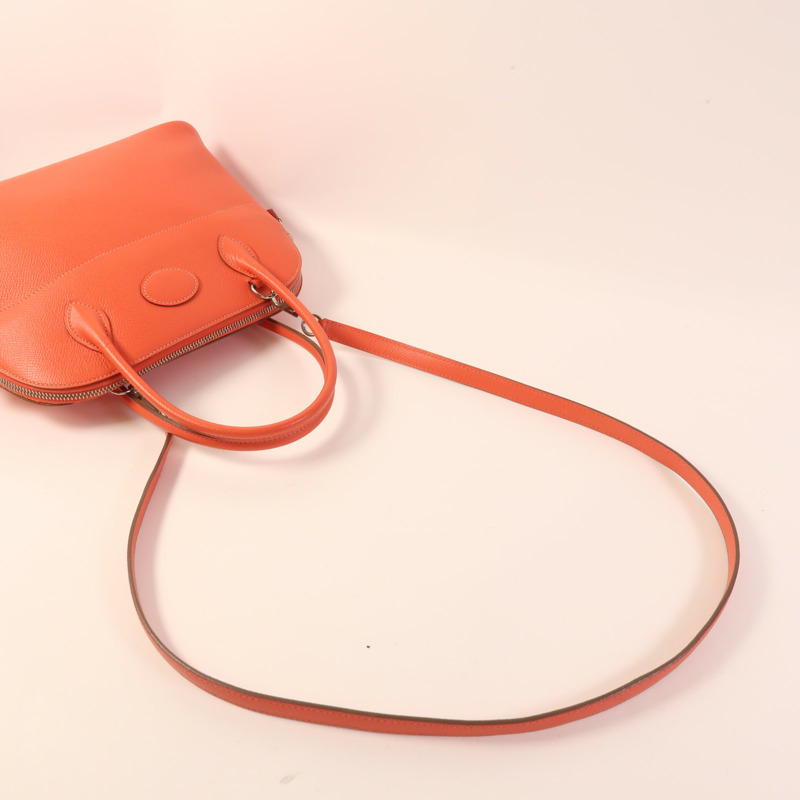 HERMES Epsom皮革Bolide 27銀扣手挽肩背兩用袋T5 Rose Jaipur-6