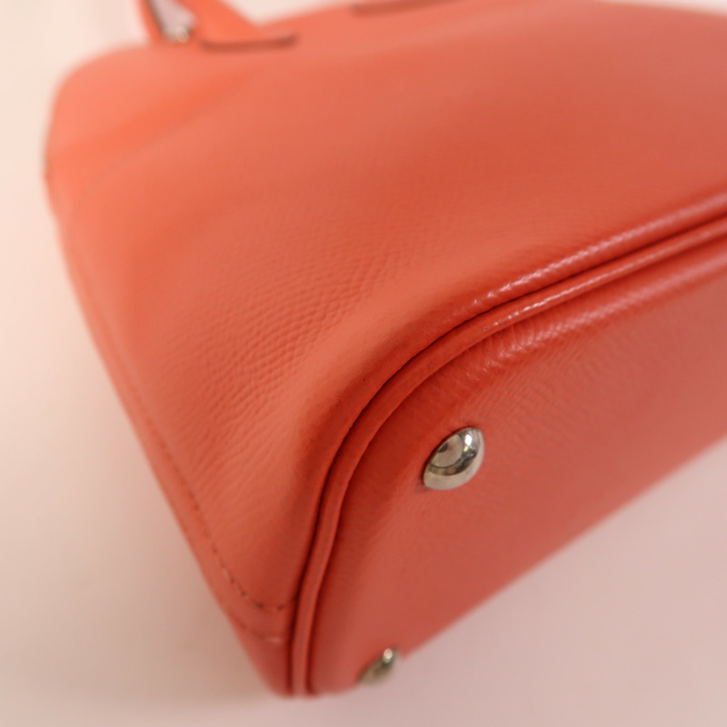 HERMES Epsom皮革Bolide 27銀扣手挽肩背兩用袋T5 Rose Jaipur-11