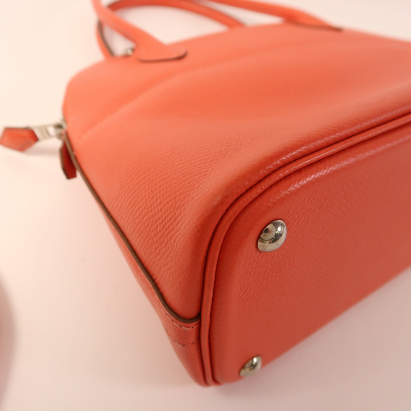 HERMES Epsom皮革Bolide 27銀扣手挽肩背兩用袋T5 Rose Jaipur-13