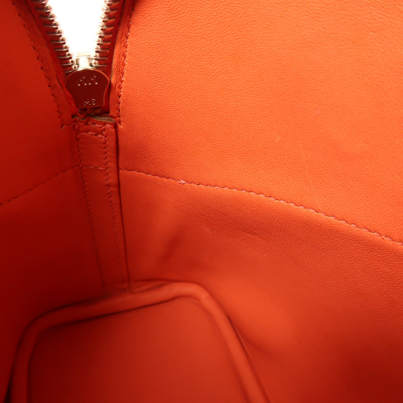 HERMES Epsom皮革Bolide 27銀扣手挽肩背兩用袋T5 Rose Jaipur-14