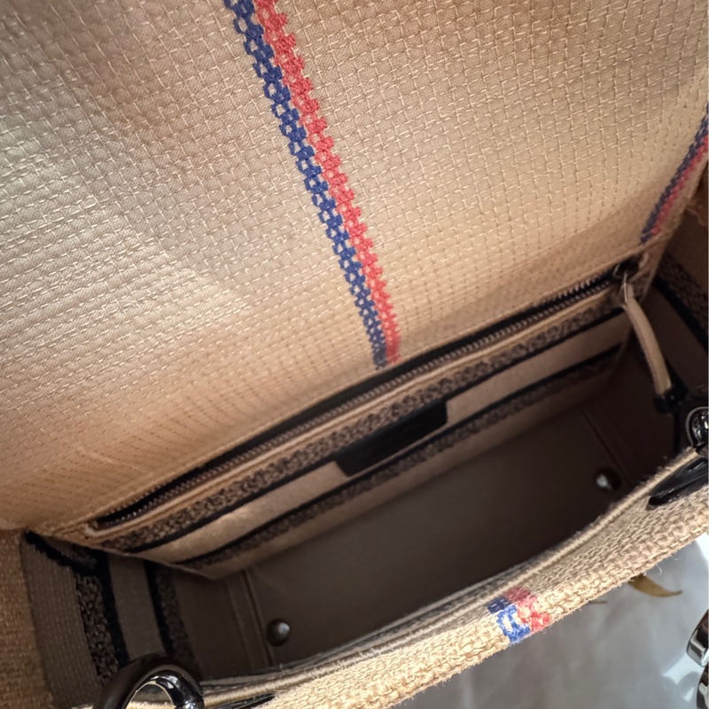 Dior迪奧 刺繡拉菲草編織黛妃包-13