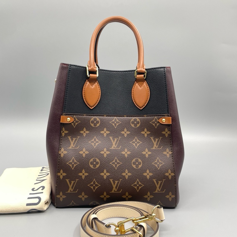 LV路易威登老花Fold托特手提肩背包了晶片款-1