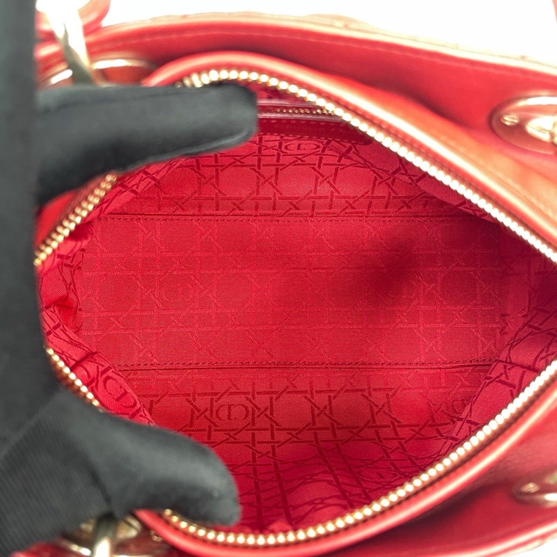 Dior 迪奧羊皮戴妃五格手提包-6