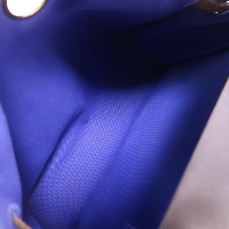 HERMES 帆布Herbag PM銀扣手挽肩背兩用袋Bleu Electrique-4