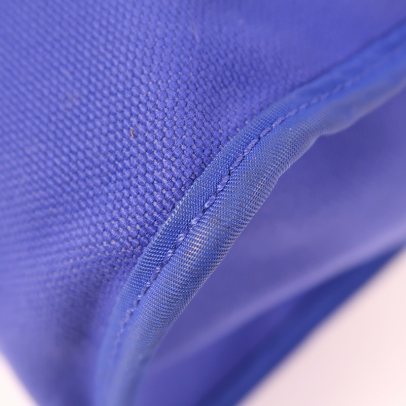 HERMES 帆布Herbag PM銀扣手挽肩背兩用袋Bleu Electrique-11